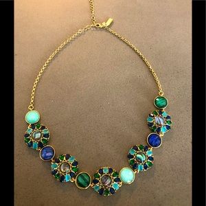 Kate Spade necklace with blue and green stones